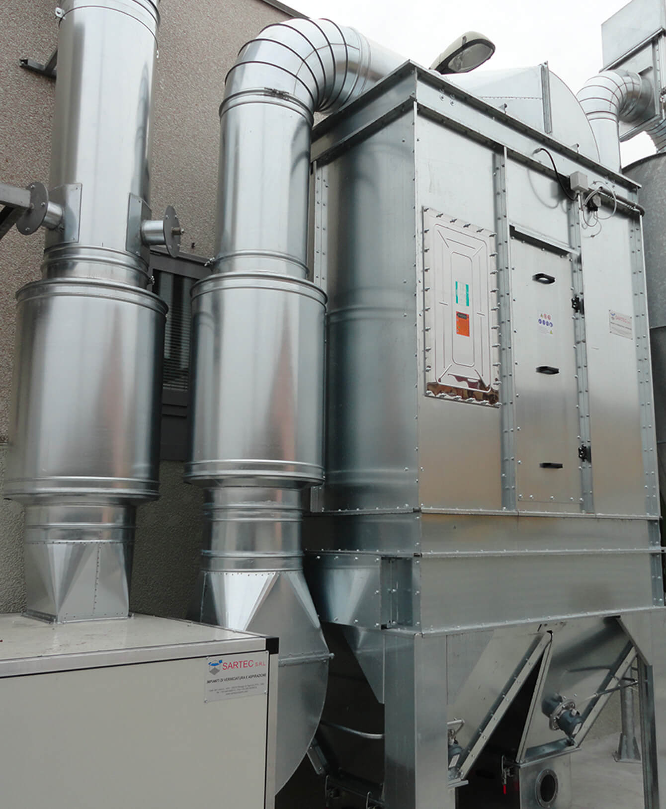 progettazione impianto industriale abbattimento fumi saldatura in officina - Sartec Impianti